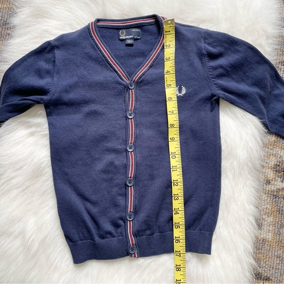 Kids Fred Perry Cardigan Sweater - Picture 6 of 7